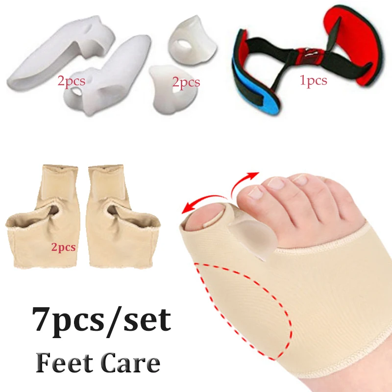 

Free Shipping Bunion Sleeves Hallux Valgus Corrector Alignment Toe Separator Metatarsal Splint Orthotics Pain Relief Foot Care