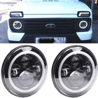 2 шт. для Jeep JK Lada Niva 4x4 7 дюймов H4 светодиодный фар с углом Eye Поворотная сигнальная фара; Обувь для езды на мотоцикле Suzuki самурая Touring