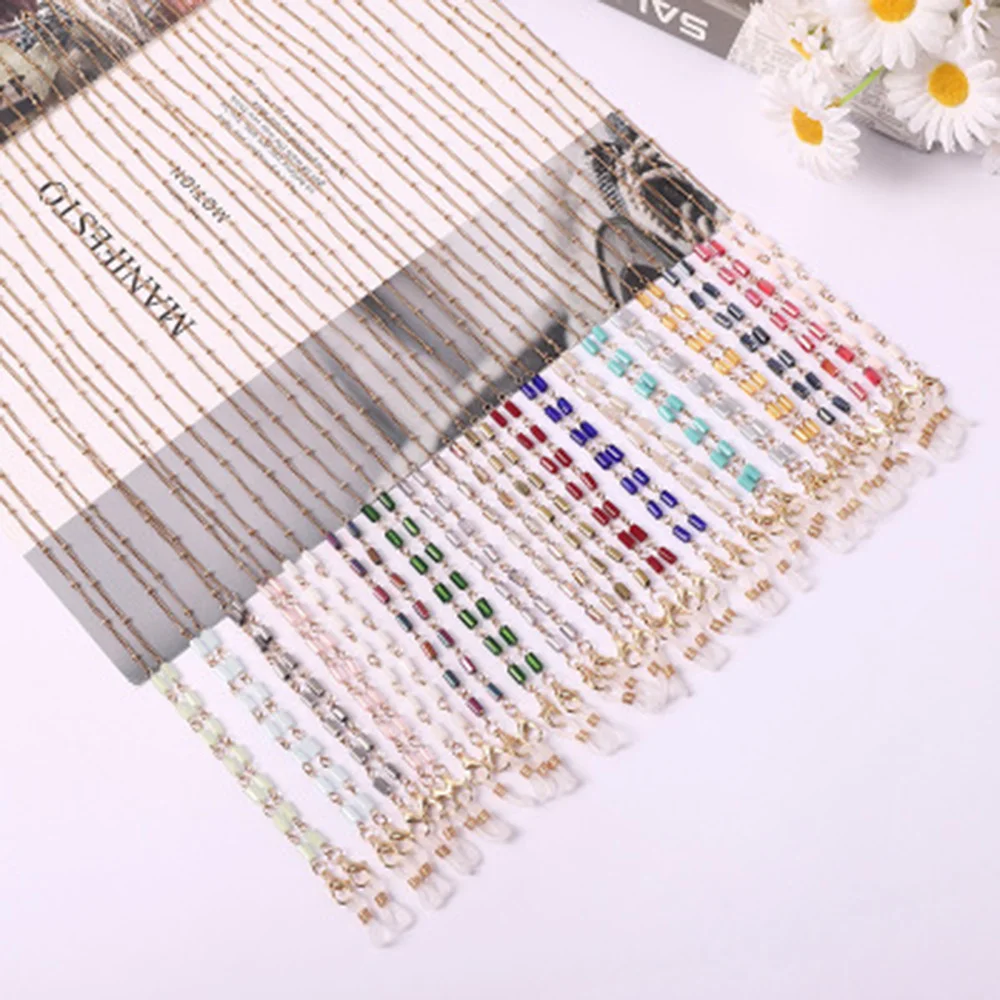 

Crystal Beaded Glasses Chain Fashion Beads Sunglasses Lanyard Necklace Eyeglasses Strap Holder Anti-lost Masks Cord Accessories