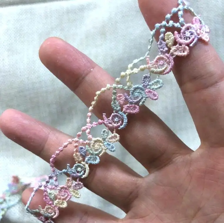 1 м/лот 2 см аксессуары для одежды своими руками красочная кружевная отделка