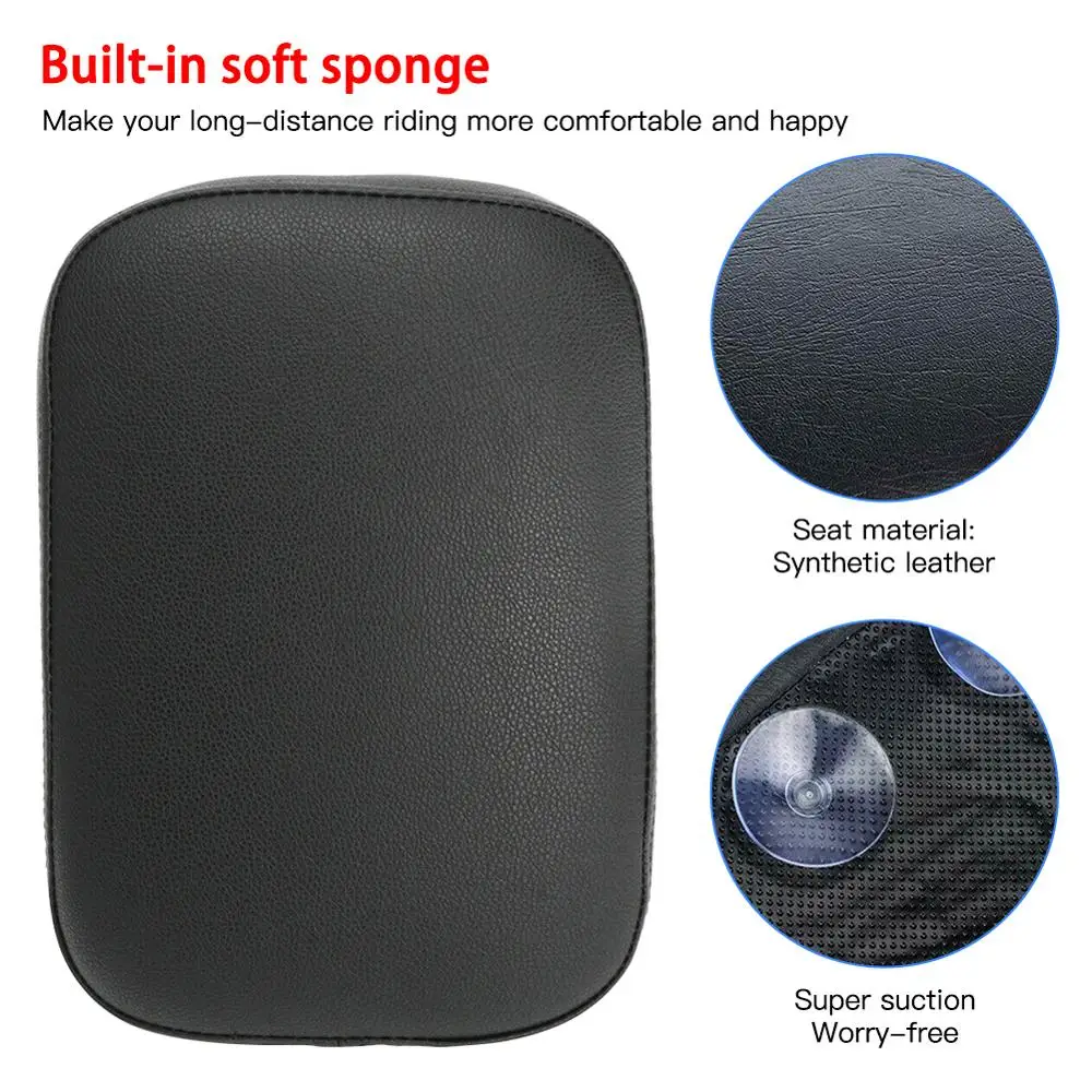 Черная мотоциклетная задняя Подушка пассажира 6 присосок подушка на присоске для