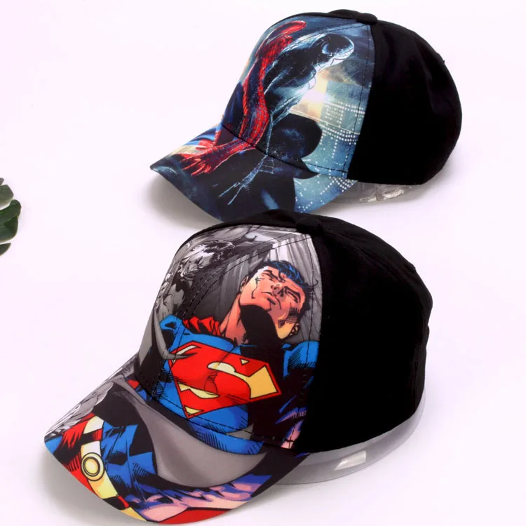 

Disney 2021 new children's cartoon hat boys and girls sunshade baseball cap hip hop sun hat Marvel Comics series baby hat