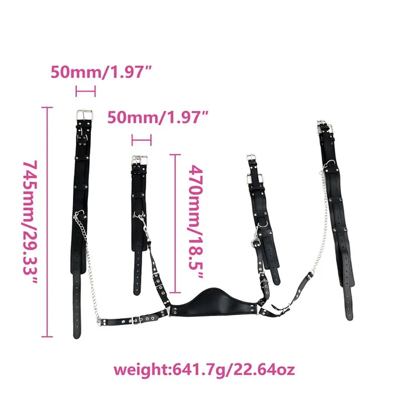 Искусственная кожа BDSM нога открытая лодыжки манжеты ведомого удерживающие