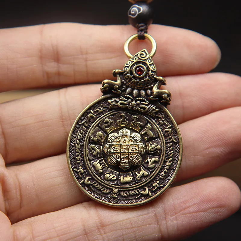 Брелок для ключей медный вращающийся в ретро-стиле