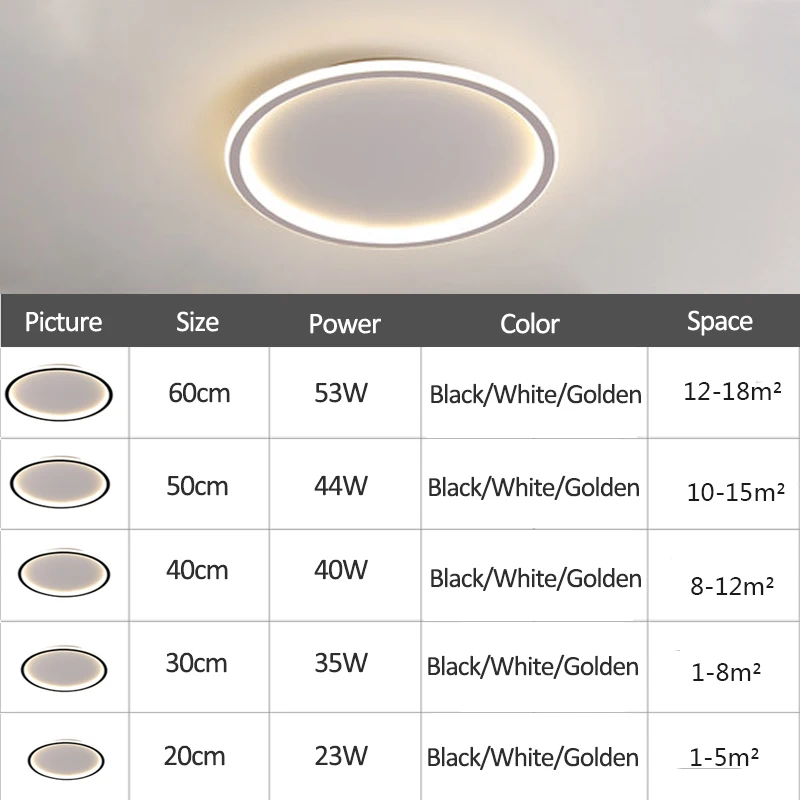 Простая круглая ультратонкая светодиодная потолочная лампа для гостиной