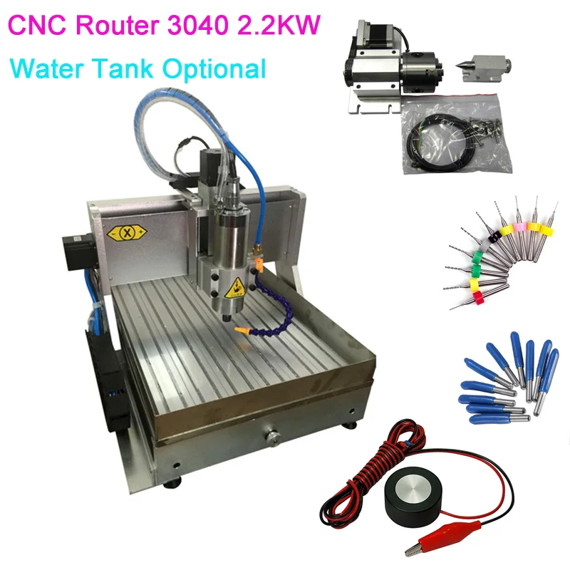 Мини фрезерный станок с ЧПУ 3040 2 кВт для гравировки Нефритового камня баком воды
