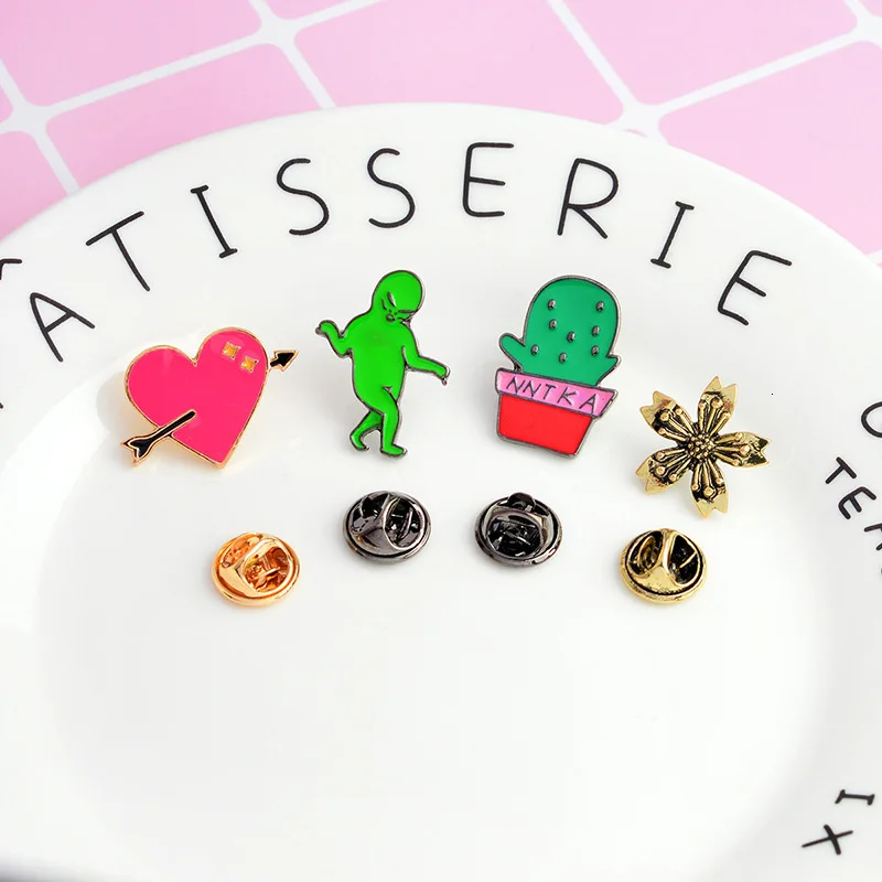 Модная Ковбойская брошь с мультяшными зелеными людьми молоком единорогом черной