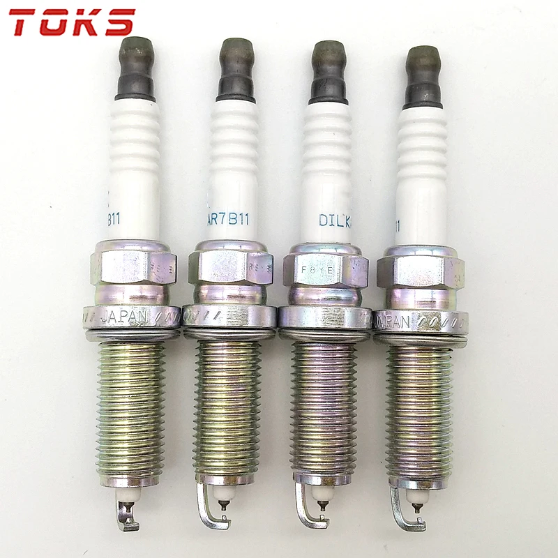 TOKS 4x 22401-1LA1C Spark Plug For Nissan Murano Pathfinder Teana ALTIMA 350 370Z Infiniti QX70 QX80 2013 DILKAR7B11 auto parts