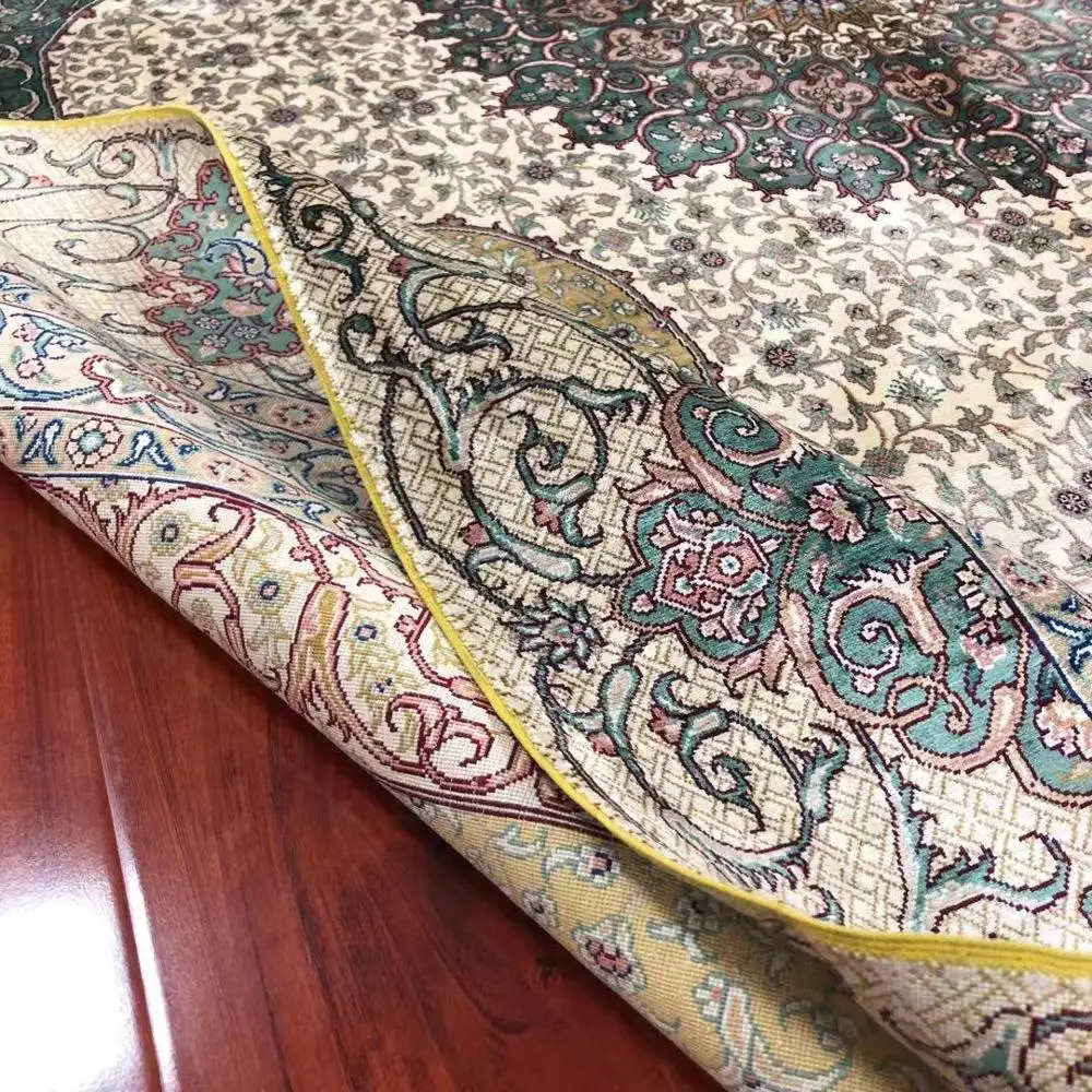 6 'x 9' персидский шелковый ковер ручной работы классический большие шелковые