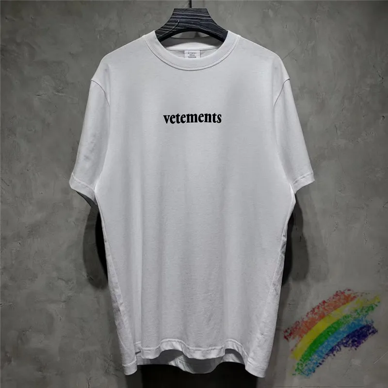 2020ss Vetements футболка для мужчин женщи с короткими рукавами принтом большие тег