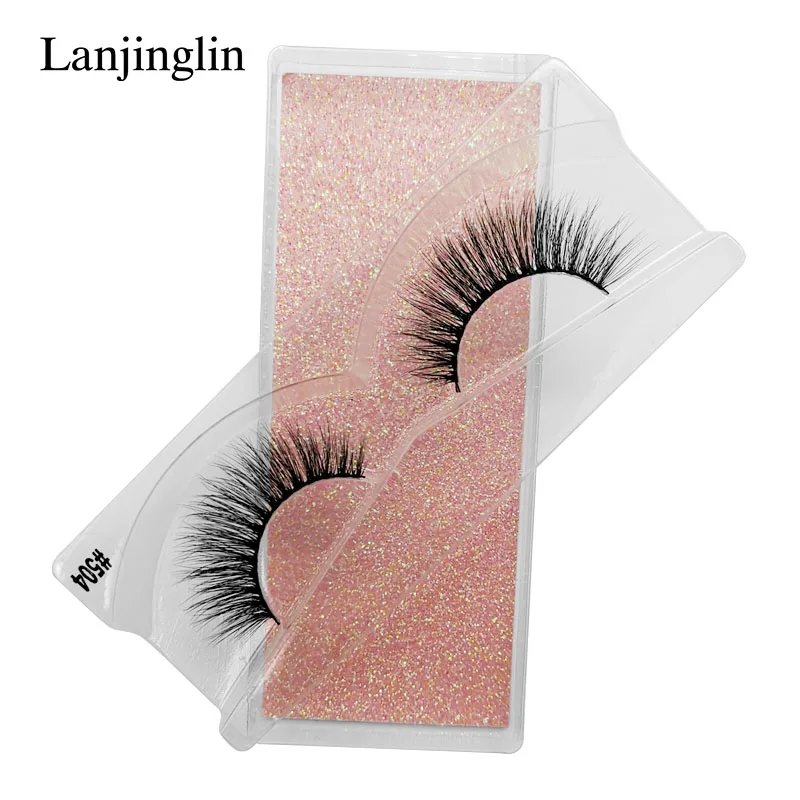 LANJINGLIN, 1 пара, 3d, норковые накладные ресницы, натуральные, длинные, накладные ресницы, для наращивания, сексуальные, для макияжа, красивые, бесклевые, оптом