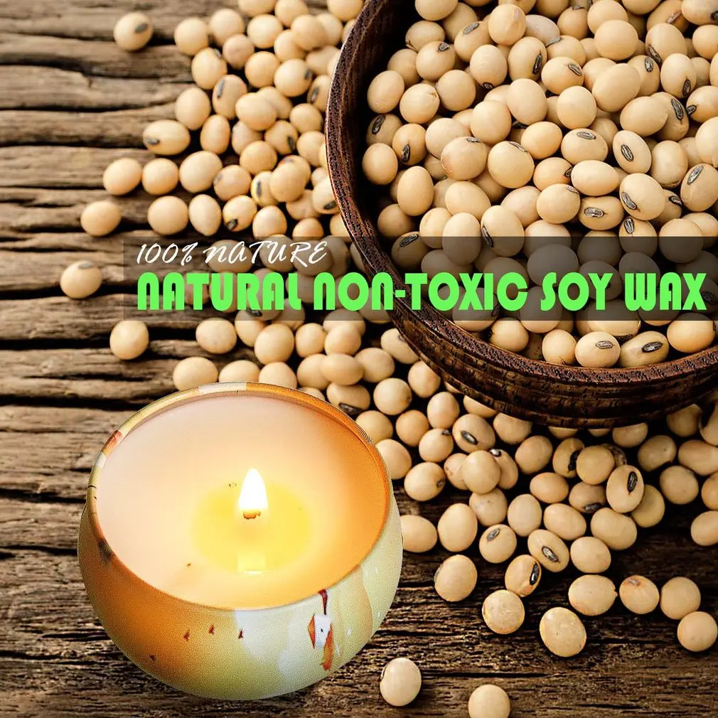 8 шт./компл. портативные ароматические свечи роза лаванда жестяная свеча подарок