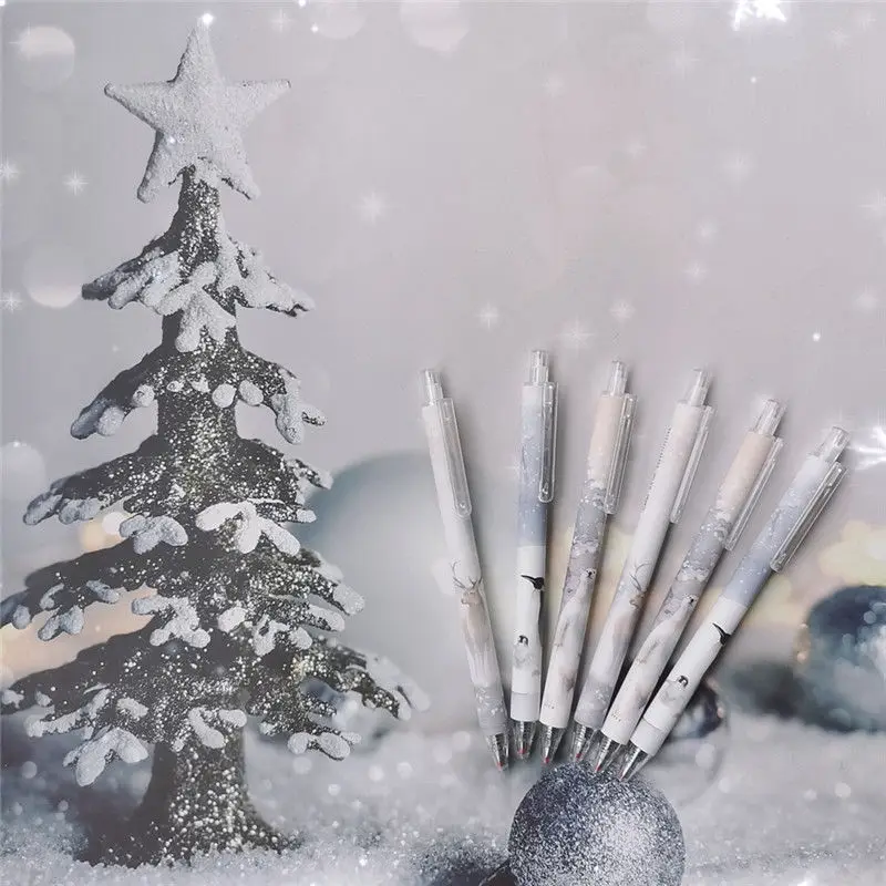 

13 шт. ледяная Снежная Праздничная Милая сенсорная ручка для девушек с сердцем высокий внешний вид нейтральная 0,5 Черная пуля подпись