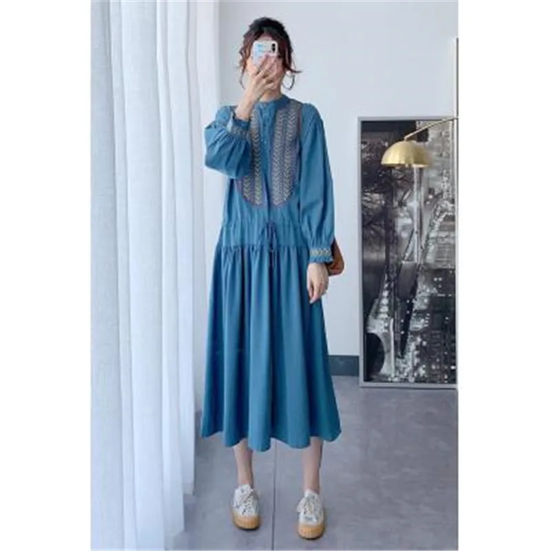 

Ins Korean Style Elegant Fashion Loose Comfort Dress for Ladies Chic Floral Print Butterfly Sleeve Vinatge Dress 2020 Autumn Hot
