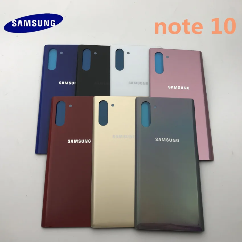 SAMSUNG Galaxy Note 10 N970 Note10 plus N975 Задняя стеклянная крышка батарейного отсека задняя дверь Корпус чехол Задняя стеклянная крышка+ инструмент