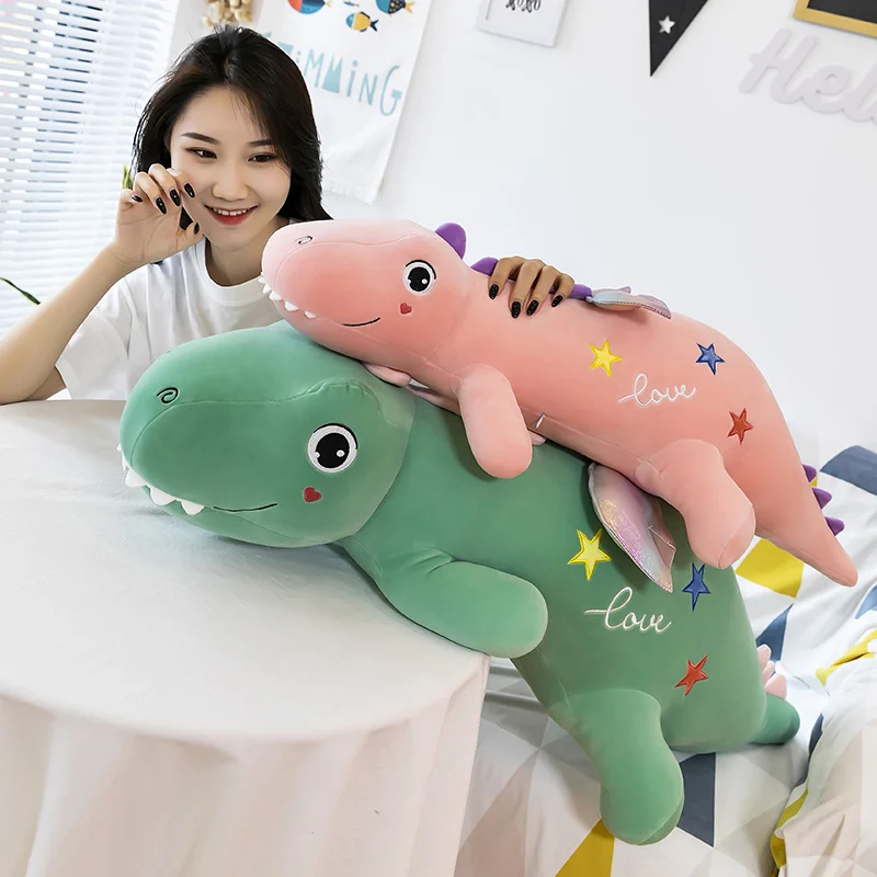 1 шт. гигантская плюшевая Лежащая игрушка динозавр 85 130 см|Мягкие игрушки