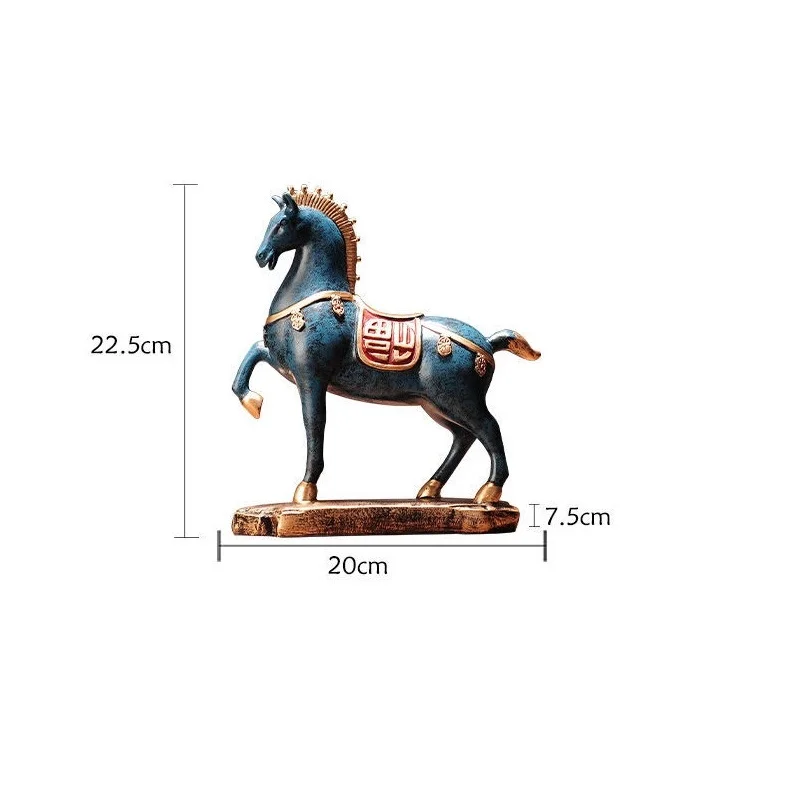 Horse Success Feng Shui Horse Ornaments Get rich Lucky Blessing Living Room Display Housewarming Gifts TV Cabinet Decorations 5