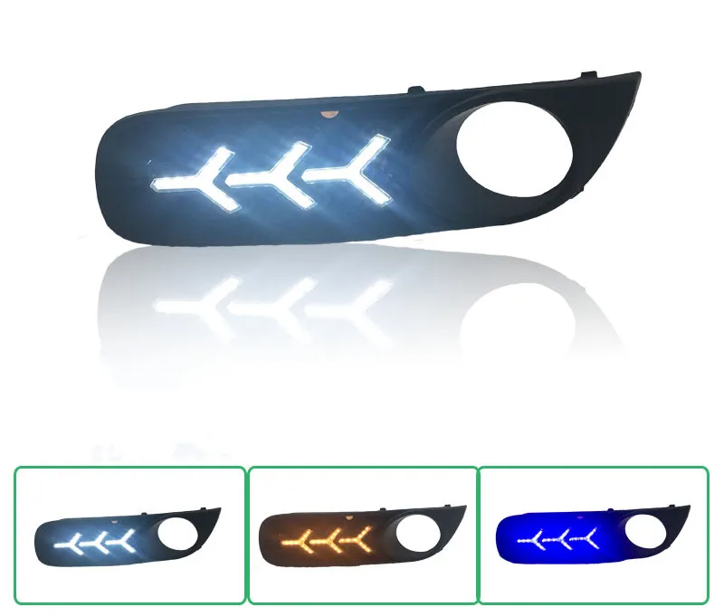 

Дневные ходовые огни Qirun для Skoda fabia 2008-2011 с желтым сигналом поворота и сисветильник ночным светом