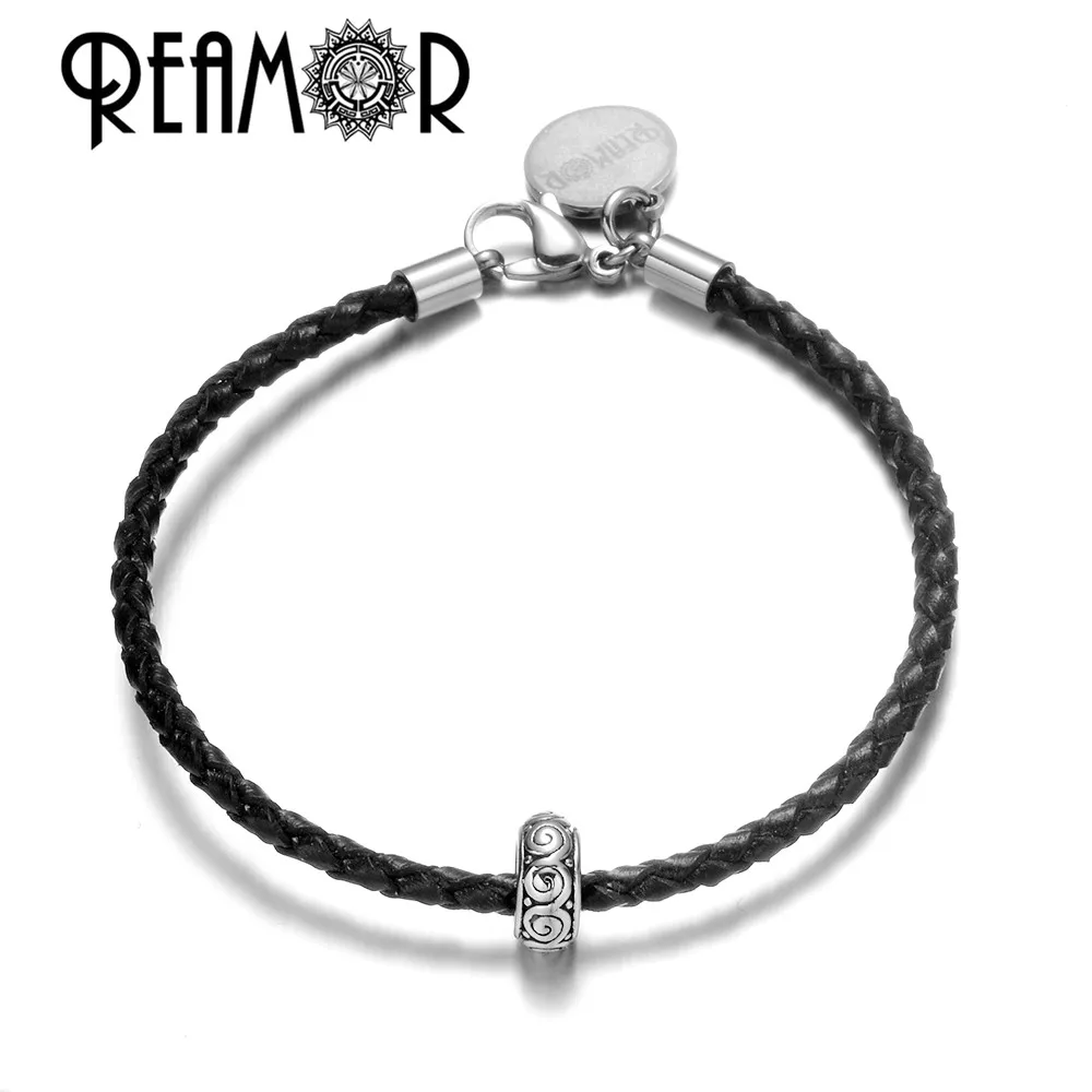 REAMOR 316L из нержавеющей стали тотем символ разделитель бусин Шарм европейский стиль для DIY изделия в виде ювелирных браслетов