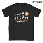 Мужская и женская футболка The Evolution Of Money, смешные биткоины, криптовалюты, криптовалюты, футболки, стандартная одежда