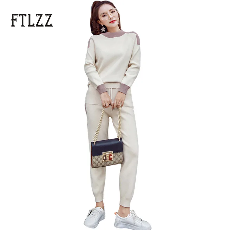 Осенне-зимний комплект из двух предметов женский модный свитер Женский пуловер