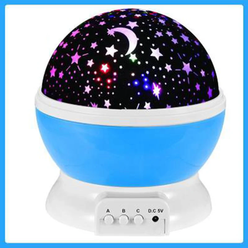 

Rotating LED Night Light Projector Moon Lamp Battery USB Bedroom Projection Lamp Children's Night Lamp Christmas Gifts