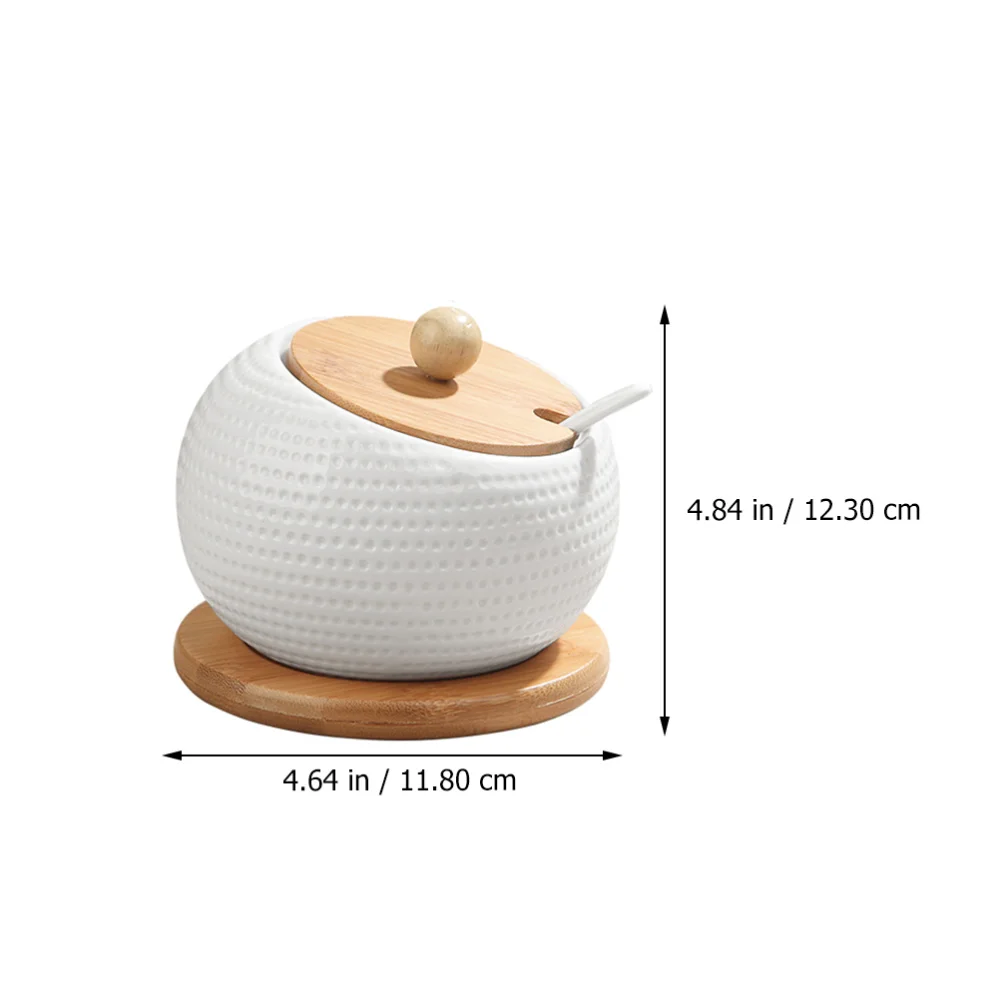 

1 Set Multi-purpose Ceramic Seasoning Can Practical Kitchen Seasoning Box(White)