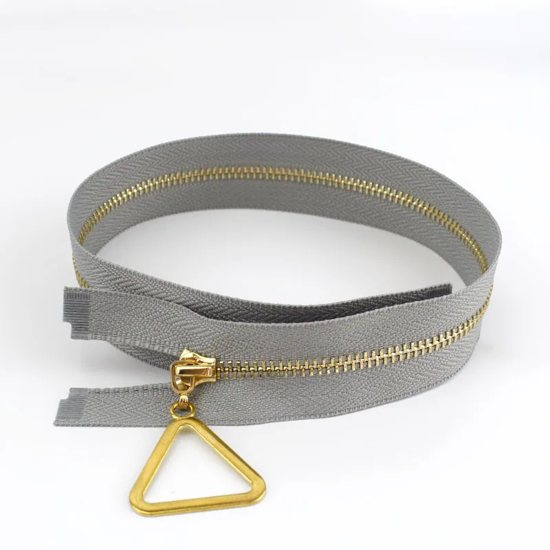 Серый Meetee 2 шт. 40-70 см 3# Металлические молнии открывающийся автоматический замок золотая молния DIY сумки кошелек одежда Декор молния Швейные аксессуары ZA043 - Цвет: Серый