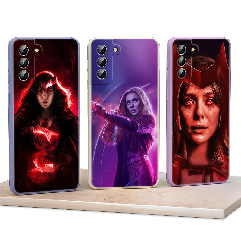 

Marvel Avengers Scarlet Witch For Samsung Galaxy S21 S20 FE S10 Note20 Note10 Ultra Plus Lite Pro 5G Liquid Soft Phone Case