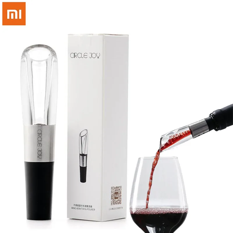 

NEW2022 XIAOMI Mijia CIRCLE JOY Stainless Steel Fast Decanter red Wine Decanter Variety of Wine Bottles Xmas christmas gift