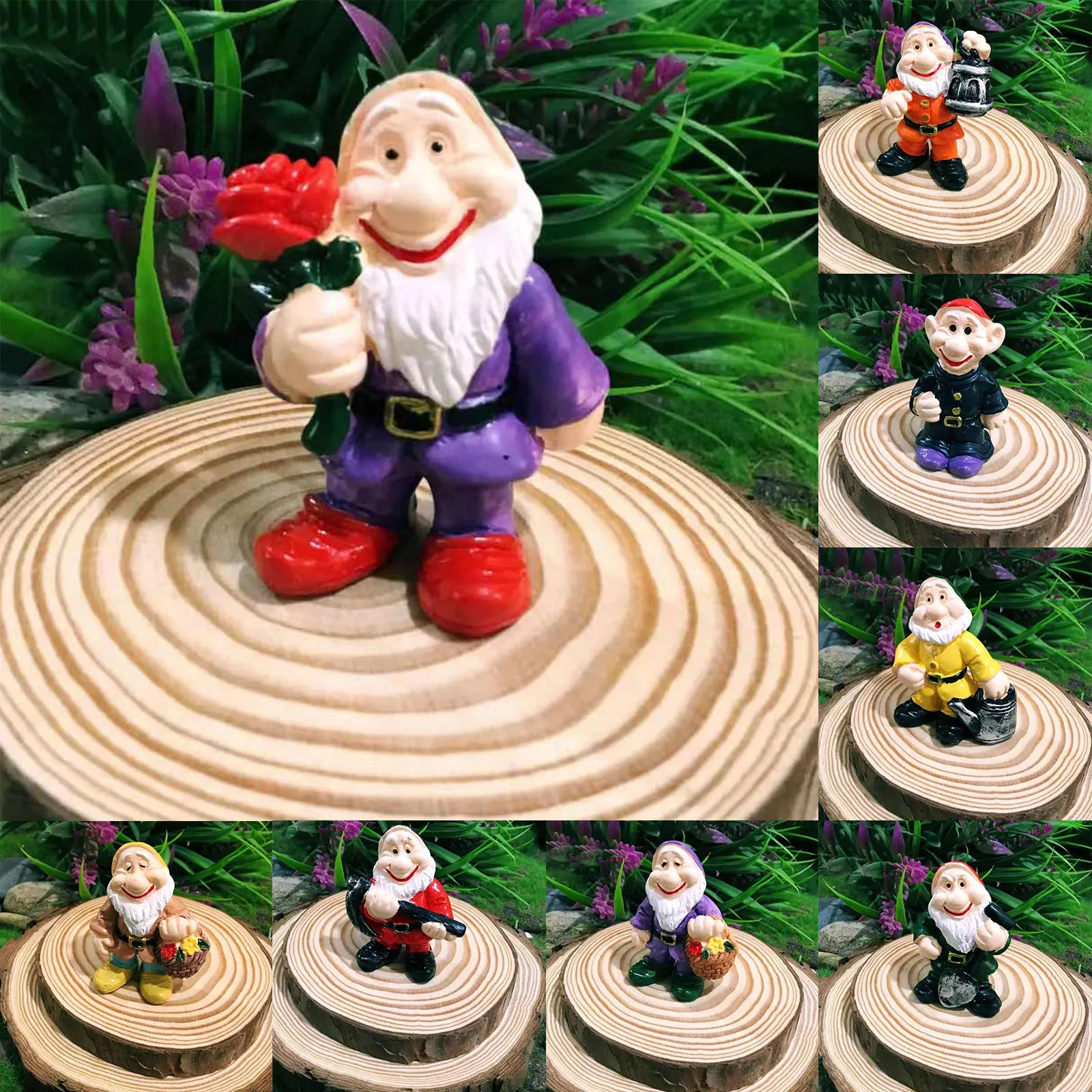 

Miniature Garden Dwarfs Elves Ornaments Moss Micro Landscape Fairy Decorations Mini Resin Crafts Figure Bonsai Home Decor