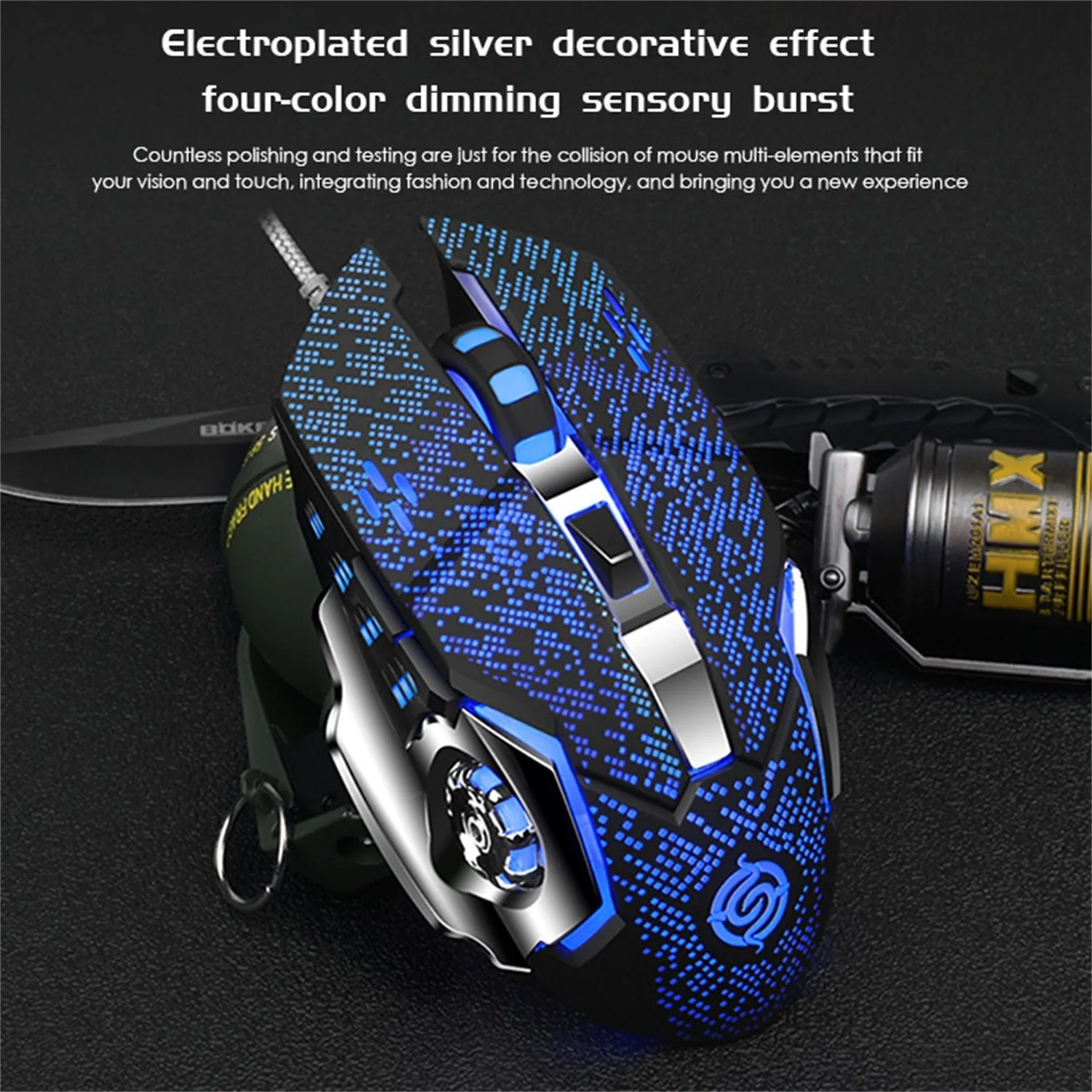 

Q5 Game Mechanical Mouse Macro Definition Notebook Wired Mouse 3200Dpi