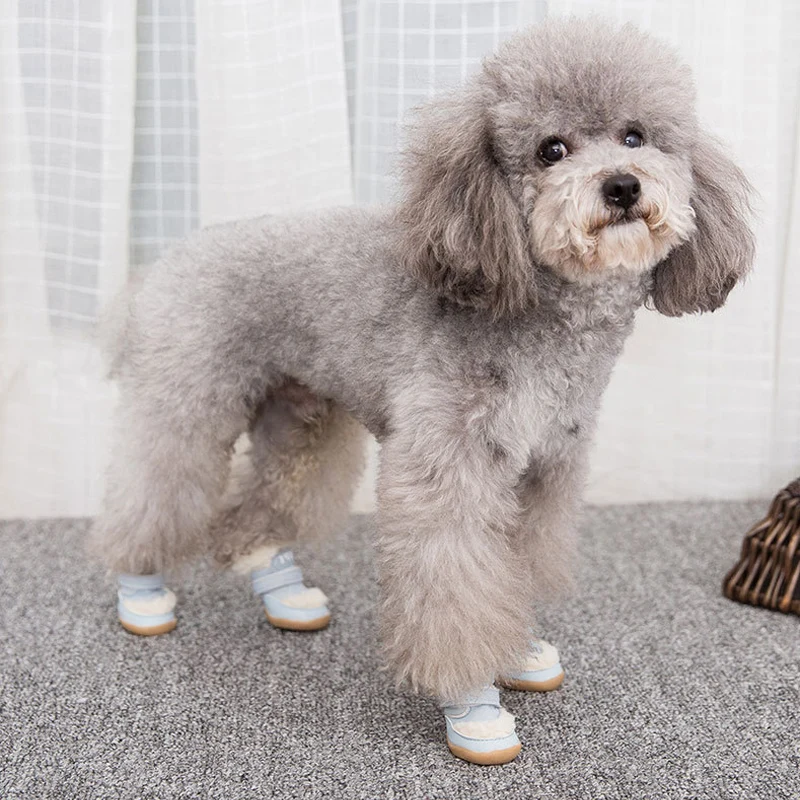 Новинка обувь для домашних животных зимние толстые теплые ботинки собак