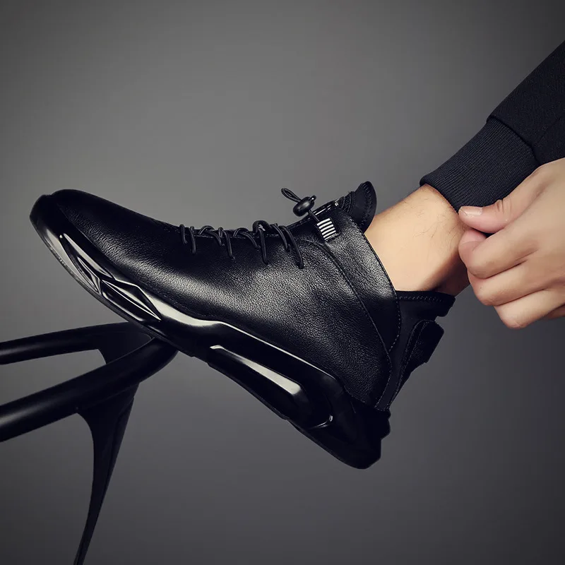 Мужская обувь в европейском стиле Повседневная с высоким берцем британском