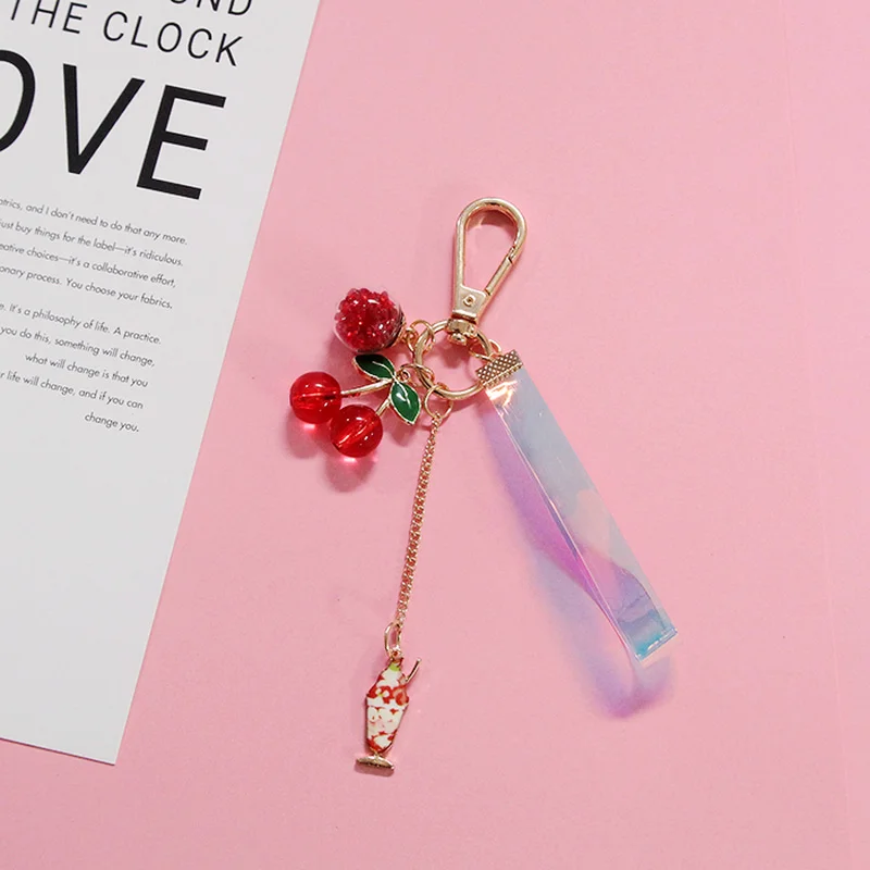 1 шт. лента лазер красивые брелоки в виде вишни подвеска сумку Шарм Подвеска