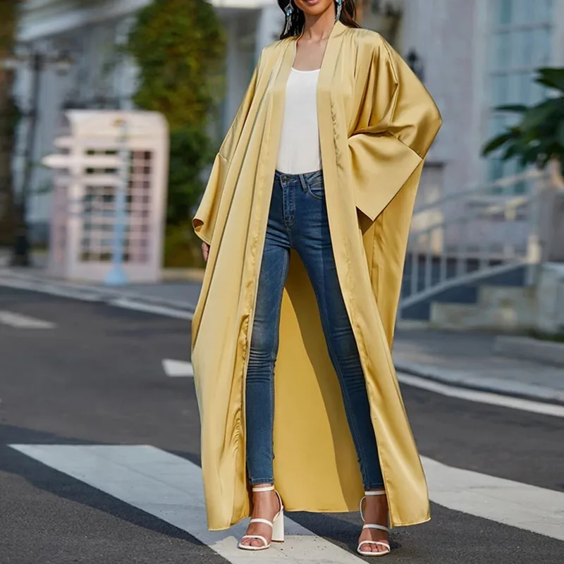 Кафтан марокканская абайя с рукавом летучая мышь женское кимоно из Дубая