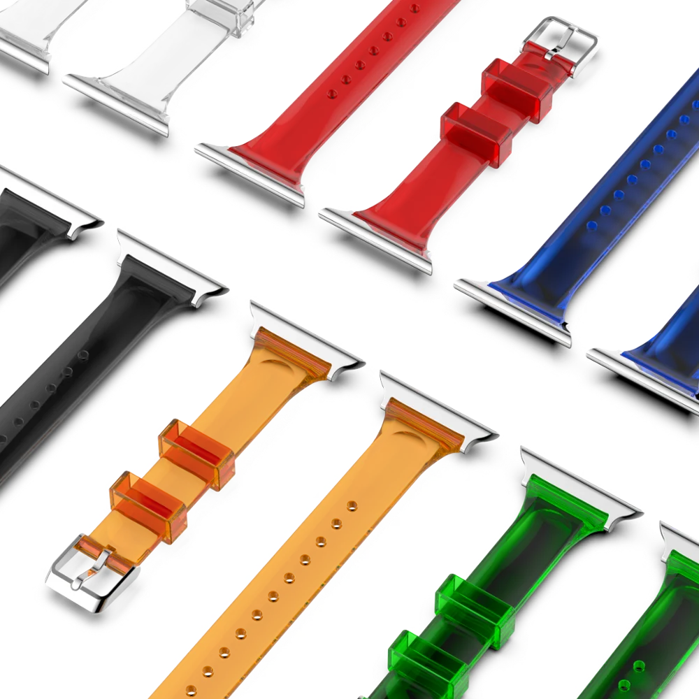 

Silicone Strap for Apple watch band 40mm 44mm iWatch 6 38mm 42mm Slim Glitter bracelet for Apple watch series 6 5 4 3 2 se band