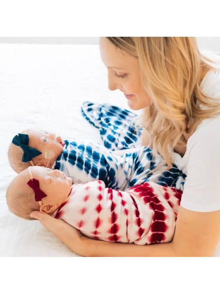 

Baby Swaddle Blanket Newborn Receiving Blanket Infant Swaddle Wrap Headband 2pcs B36E