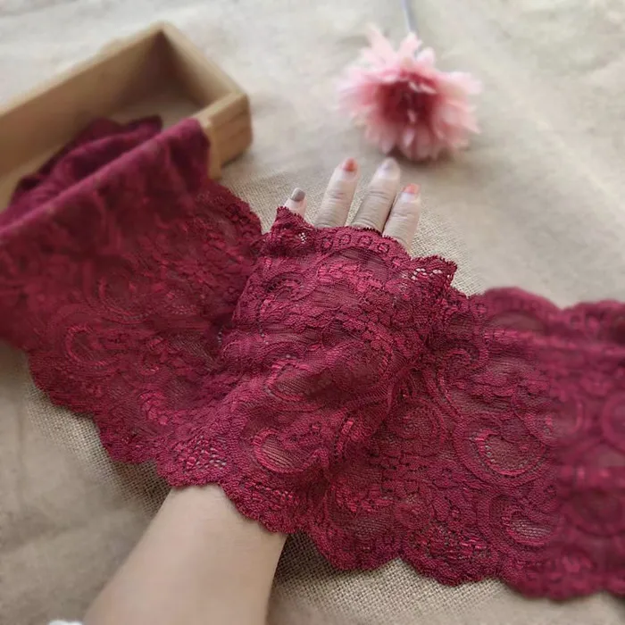 15 см Изысканный Вышивка стрейч полые кружева юбка подол одежды