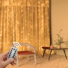 Новое поступление на Новый год гирлянда Шторы гирлянда Водопад для Шторы s Фея светильник s для дома гирлянда светодиодный светильник Шторы Свадебный декор