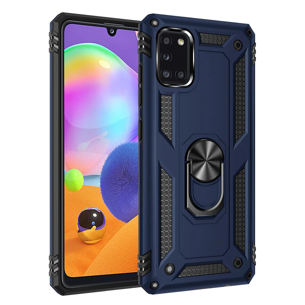 Чехол-накладка для Samsung Galaxy A31 противоударный с кольцом-держателем | Мобильные