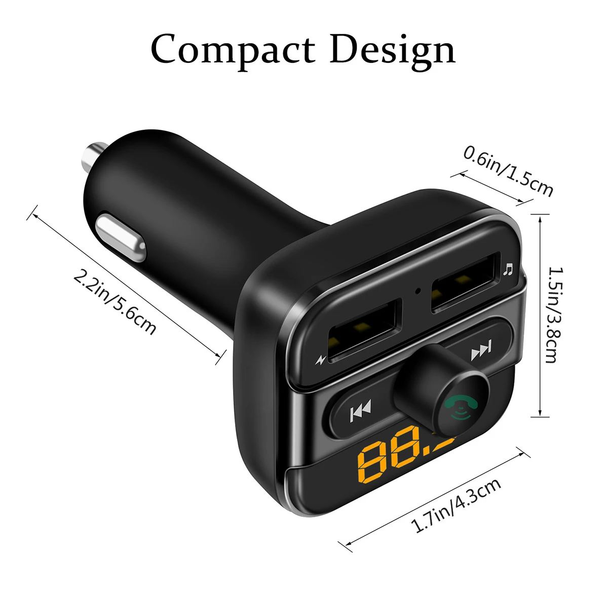 Автомобильный Bluetooth Беспроводной Hands-free FM передатчик Комплект MP3 Dual USB