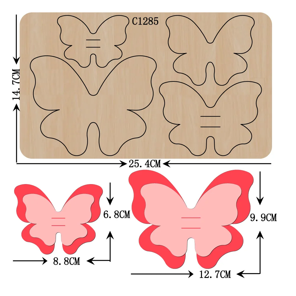 Новые деревянные штампы в виде бабочек для скрапбукинга искусственные разных