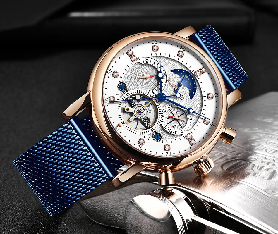LIGE, подарок, мужские часы, брендовые, Роскошные, модные, Tourbillon, автоматические механические часы, мужские часы из нержавеющей стали, Relogio Masculino