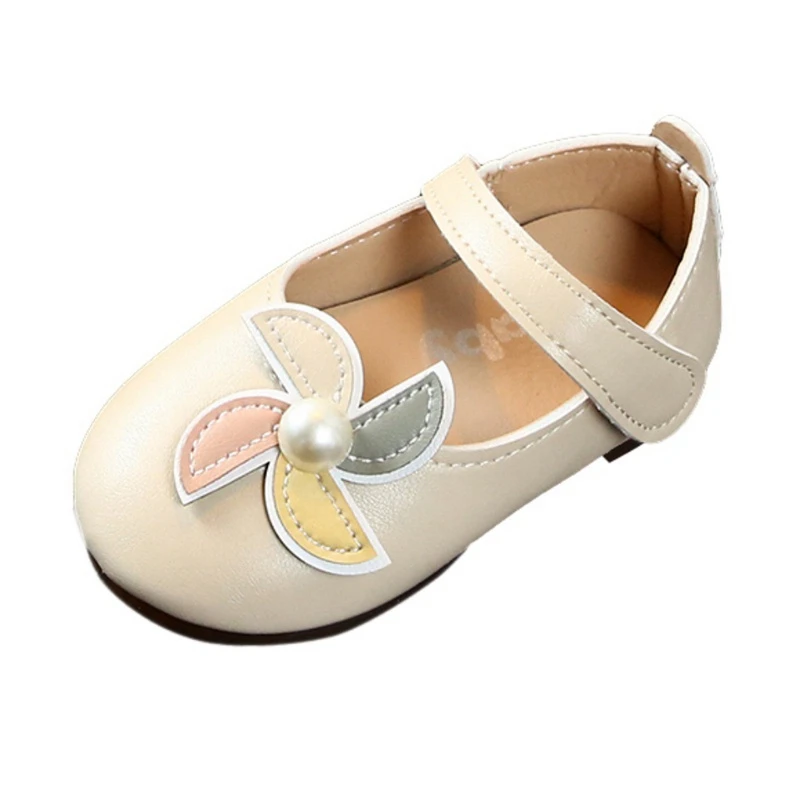 

Autumn Children PU Leather shoes Baby Girl Shoes Anti-Slip princess Walking Shoes Cute Pearl Design Sneakers Soft Soled Spring