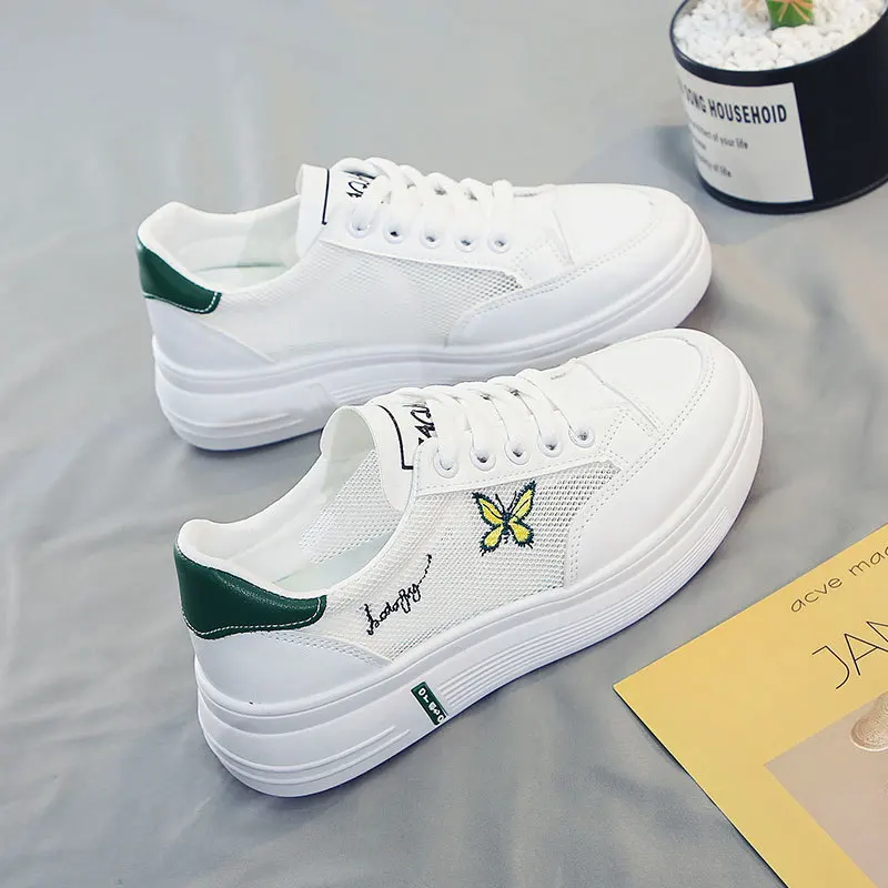 

2021 New Little white shoes new all-match flat net shoes breathable sneakers women's shoes