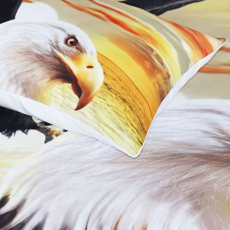 Flying Eagle Pattern Quilt Cover with 2Pillowcase Fashion Bedding 3 Piece Set 3D Printing Available In Multiple Size | Дом и сад