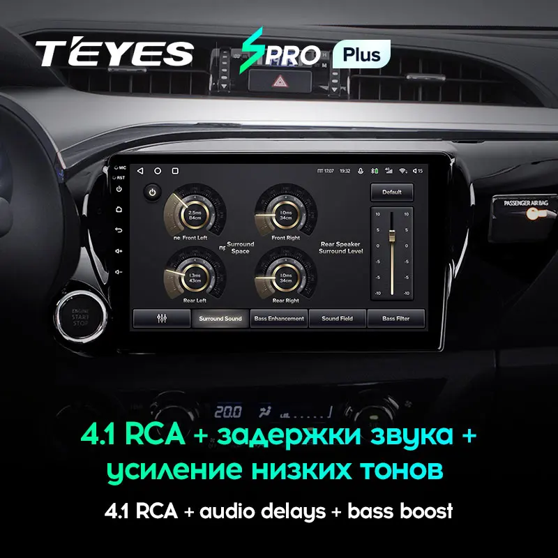 TEYES SPRO Plus Штатная магнитола For Тойота Хайлюкс Пикап Toyota Hilux Pick Up AN120 2015 - 2020 Android 10 до