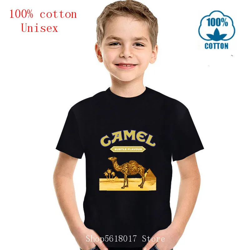 2021 летняя детская футболка с верблюжьим логотипом базовая одежда короткими