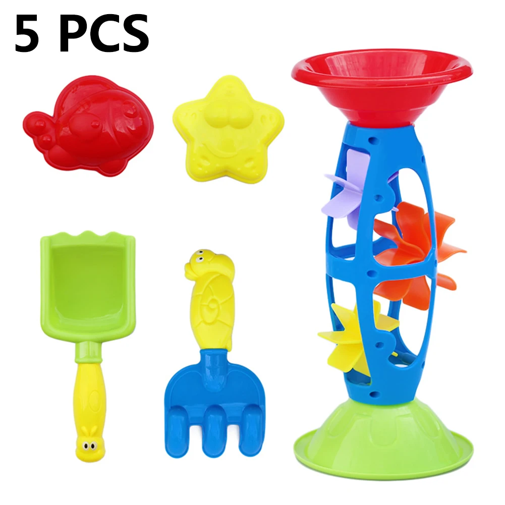 

5 Pcs Beach Toys Set Children Play Sand Digging Sand Assembly Beach Hourglass Summer Beach Toys For Children Sand Play Clever